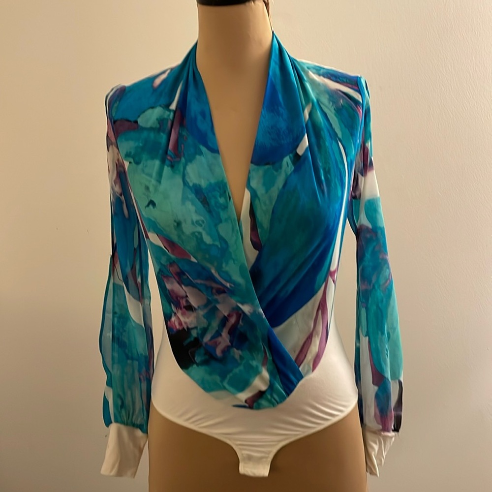 Multicolor open bodysuit